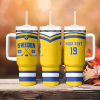 Sweden Ice Hockey Custom Tumbler With Handle Go Tre Kronor Champions