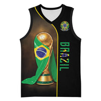 Personalized Brazil Football 2026 Basketball Jersey Trophy Flag Pride Art