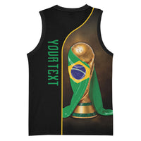 Personalized Brazil Football 2026 Basketball Jersey Trophy Flag Pride Art
