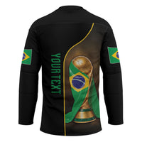 Personalized Brazil Football 2026 Hockey Jersey Trophy Flag Pride Art