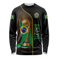 Personalized Brazil Football 2026 Long Sleeve Shirt Trophy Flag Pride Art