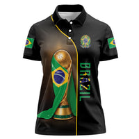 Personalized Brazil Football 2026 Women Polo Shirt Trophy Flag Pride Art