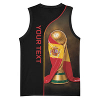 Personalized Spain Football 2026 Basketball Jersey Trophy Flag Pride Art