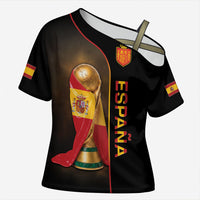 Personalized Spain Football 2026 Cross Shoulder Shirt Trophy Flag Pride Art