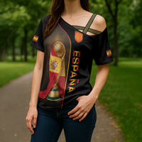 Personalized Spain Football 2026 Cross Shoulder Shirt Trophy Flag Pride Art