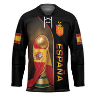 Personalized Spain Football 2026 Hockey Jersey Trophy Flag Pride Art