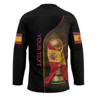 Personalized Spain Football 2026 Hockey Jersey Trophy Flag Pride Art