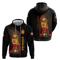 Personalized Spain Football 2026 Hoodie Trophy Flag Pride Art