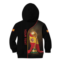 Personalized Spain Football 2026 Kid Hoodie Trophy Flag Pride Art