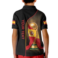 Personalized Spain Football 2026 Kid Polo Shirt Trophy Flag Pride Art