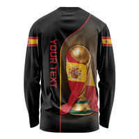 Personalized Spain Football 2026 Long Sleeve Shirt Trophy Flag Pride Art