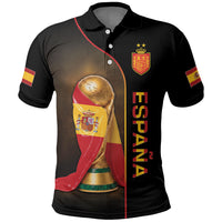Personalized Spain Football 2026 Polo Shirt Trophy Flag Pride Art