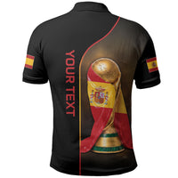 Personalized Spain Football 2026 Polo Shirt Trophy Flag Pride Art