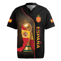 Personalized Spain Football 2026 Rugby Jersey Trophy Flag Pride Art