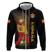 Personalized Spain Football 2026 Zip Hoodie Trophy Flag Pride Art