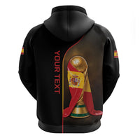 Personalized Spain Football 2026 Zip Hoodie Trophy Flag Pride Art
