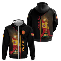 Personalized Spain Football 2026 Zip Hoodie Trophy Flag Pride Art