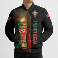 Personalized Portugal Football 2026 Bomber Puffer Jacket Trophy Flag Pride Art