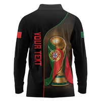 Personalized Portugal Football 2026 Long Sleeve Polo Shirt Trophy Flag Pride Art