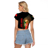 Personalized Portugal Football 2026 Raglan Cropped T Shirt Trophy Flag Pride Art