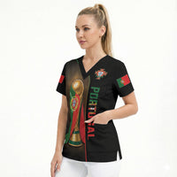 Personalized Portugal Football 2026 Scrub Top Trophy Flag Pride Art