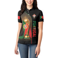 Personalized Portugal Football 2026 Women Polo Shirt Trophy Flag Pride Art