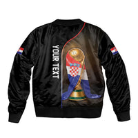 Personalized Croatia Football 2026 Bomber Jacket Trophy Flag Pride Art