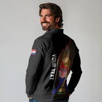 Personalized Croatia Football 2026 Long Sleeve Polo Shirt Trophy Flag Pride Art