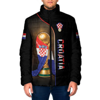 Personalized Croatia Football 2026 Padded Jacket Trophy Flag Pride Art