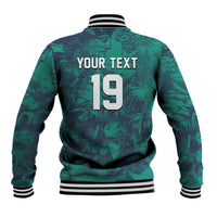 Custom Italy Football Baseball Jacket Gli Azzurri Renaissance Art Green Version