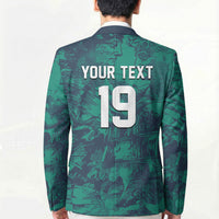 Custom Italy Football Blazer Gli Azzurri Renaissance Art Green Version