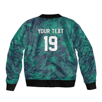 Custom Italy Football Bomber Jacket Gli Azzurri Renaissance Art Green Version