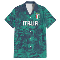 Custom Italy Football Hawaiian Shirt Gli Azzurri Renaissance Art Green Version