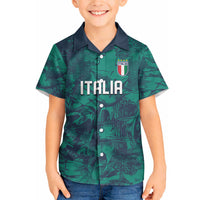 Custom Italy Football Hawaiian Shirt Gli Azzurri Renaissance Art Green Version