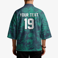 Custom Italy Football Kimono Gli Azzurri Renaissance Art Green Version