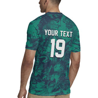Custom Italy Football Rugby Jersey Gli Azzurri Renaissance Art Green Version
