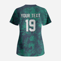 Custom Italy Football Scrub Top Gli Azzurri Renaissance Art Green Version