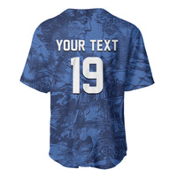 Custom Italy Football Baseball Jersey Gli Azzurri Renaissance Art Blue Version
