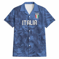 Custom Italy Football Hawaiian Shirt Gli Azzurri Renaissance Art Blue Version