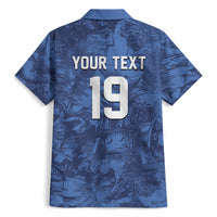 Custom Italy Football Hawaiian Shirt Gli Azzurri Renaissance Art Blue Version