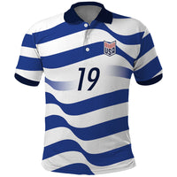 Custom World Football 2026 USA Polo Shirt Stars Stripes Football Supporter