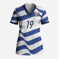 Custom World Football 2026 USA Scrub Top Stars Stripes Football Supporter