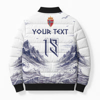 Custom Norway Football Bomber Puffer Jacket Ro Ro Ro Viking Glory