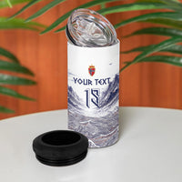 Custom Norway Football 4 in 1 Can Cooler Tumbler Ro Ro Ro Viking Glory