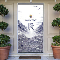 Custom Norway Football Door Cover Ro Ro Ro Viking Glory