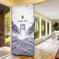 Custom Norway Football Door Cover Ro Ro Ro Viking Glory