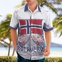 Custom Norway Football Hawaiian Shirt Ro Ro Ro Viking Glory