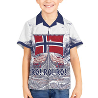 Custom Norway Football Hawaiian Shirt Ro Ro Ro Viking Glory