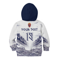 Custom Norway Football Kid Hoodie Ro Ro Ro Viking Glory