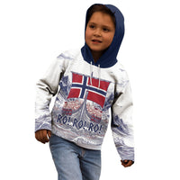 Custom Norway Football Kid Hoodie Ro Ro Ro Viking Glory